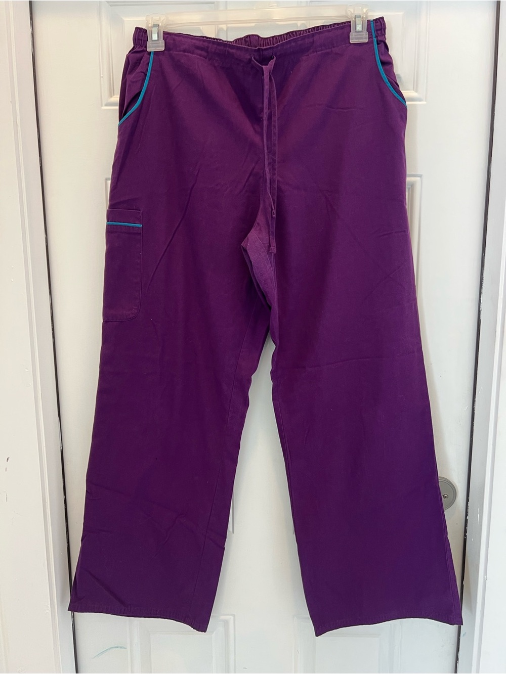 SB SCRUBS CL purple Pants Bottom  Straight Leg Elastic Waist Inseam 30” #873